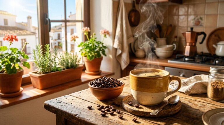 Kaffeevollautomat 2026 – Kaffeebohnen und Tasse mit aromatischem Kaffee