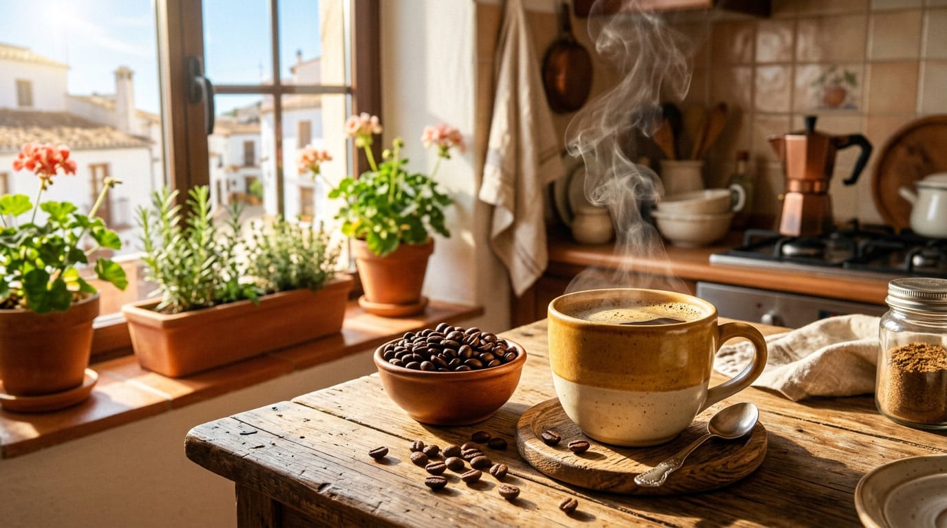 Kaffeevollautomat 2026 – Kaffeebohnen und Tasse mit aromatischem Kaffee