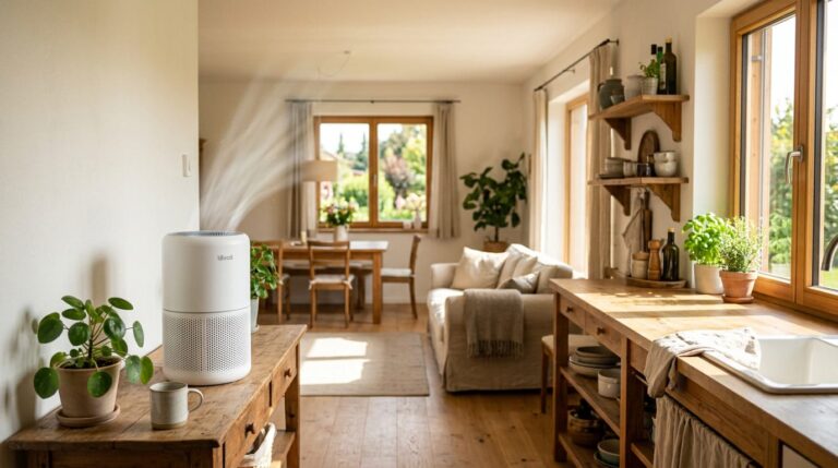Luftreiniger Test 2026 – Luftreiniger im hellen Raum frische Luft