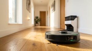 Roborock S8 Pro Ultra Test – Saugroboter im modernen hellen Flur