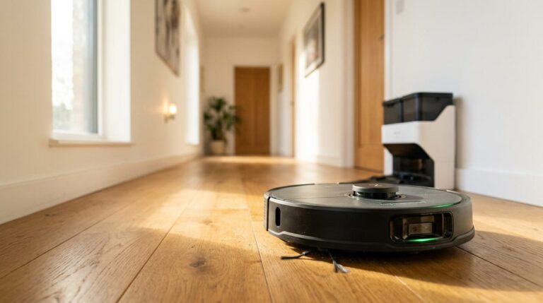 Roborock S8 Pro Ultra Test – Saugroboter im modernen hellen Flur